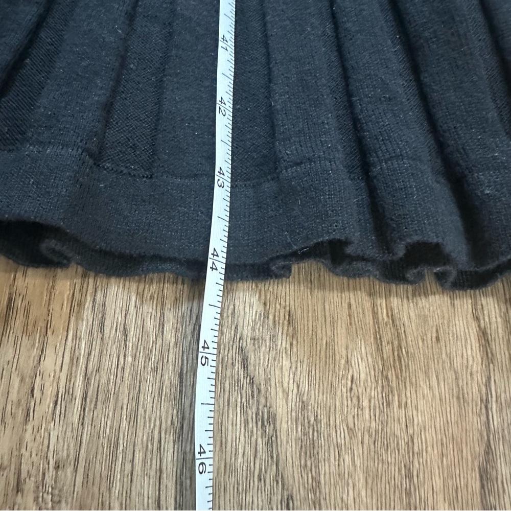 Paper Label Black Ribbed Dress, Midi, Organic Cotton, Stretch, Mock Neck, M - Picture 8 of 8
